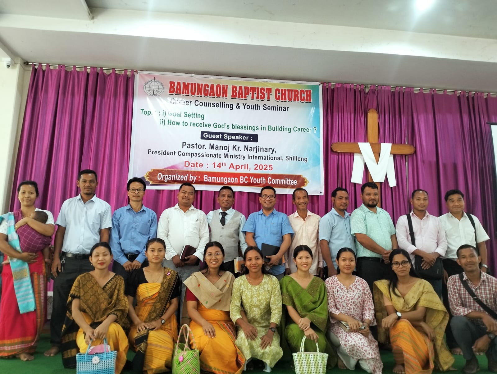 Large group photo at a Career Counselling & Youth Seminar.