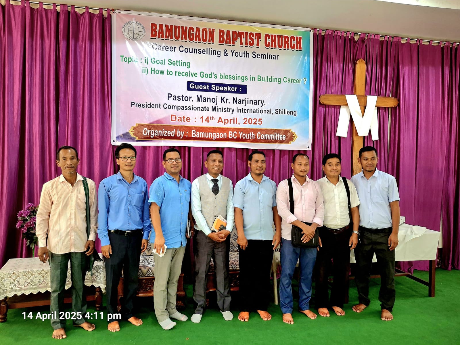 Team members at the Bamungaon Baptist Church seminar.