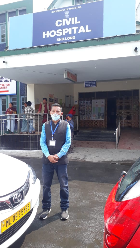 Team member at the Civil Hospital in Shillong.